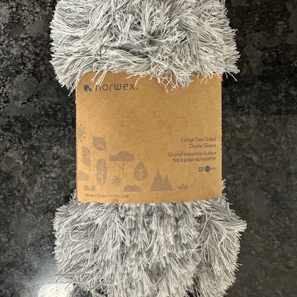 Norwex Two-Sided Gray Duster Sleeve